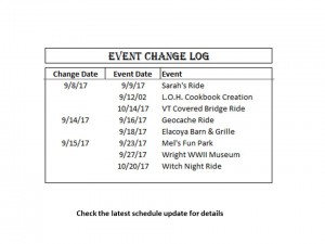 Event Change Log 09-15-17