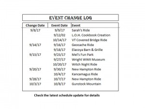 Event Change Log 10-03-17